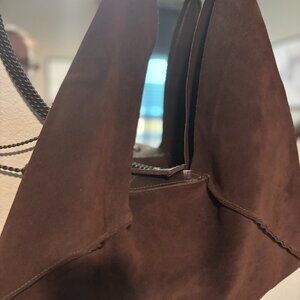 DEAN Brown Suede Hobo Bag